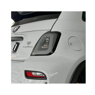 For Abarth Rear LED Tail Lamp Replacements Pair Series 4 Fiat 500 595 695 2016-2024 Grey Smoked