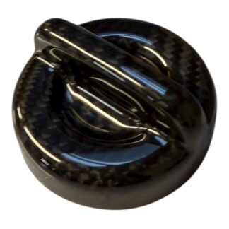 For Abarth 500 595 695 Real Carbon Fibre Oil Filler Cap Cover Black Glossy