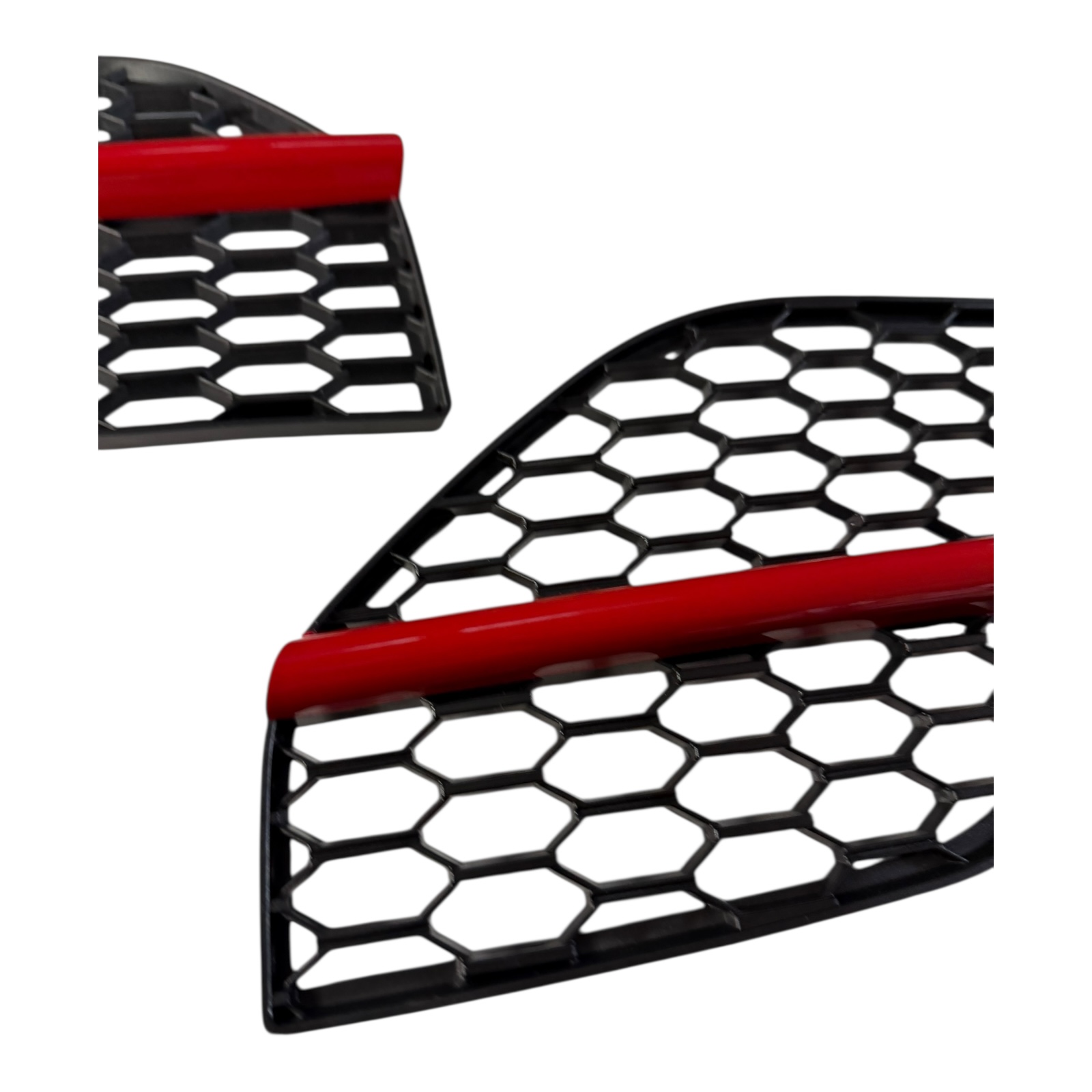 Front Stone Guard Duct Fin Grille Covers for MINI F66 F67 JCW 2025 Gloss RED Gen 4 - Image 3