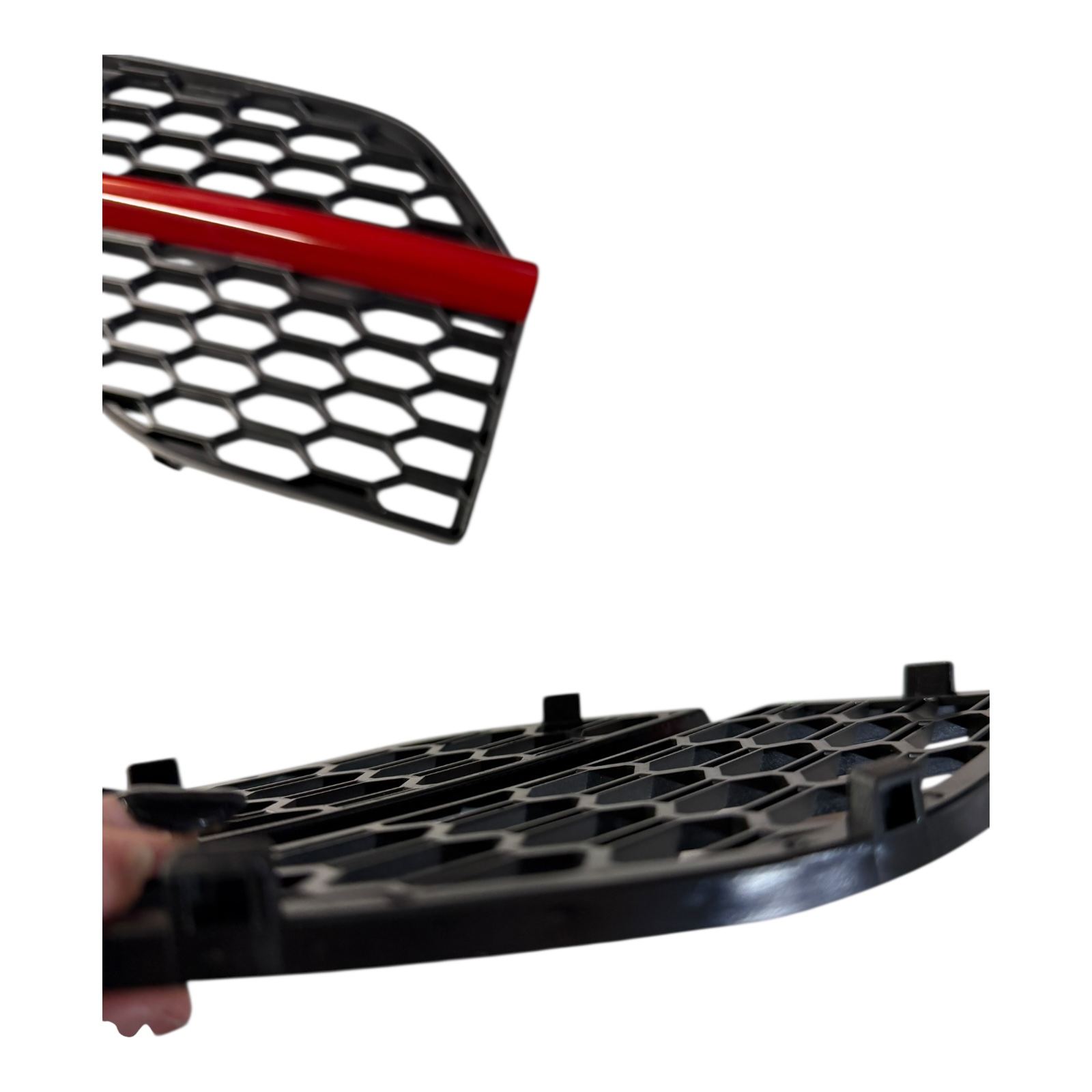 Front Stone Guard Duct Fin Grille Covers for MINI F66 F67 JCW 2025 Gloss RED Gen 4 - Image 5