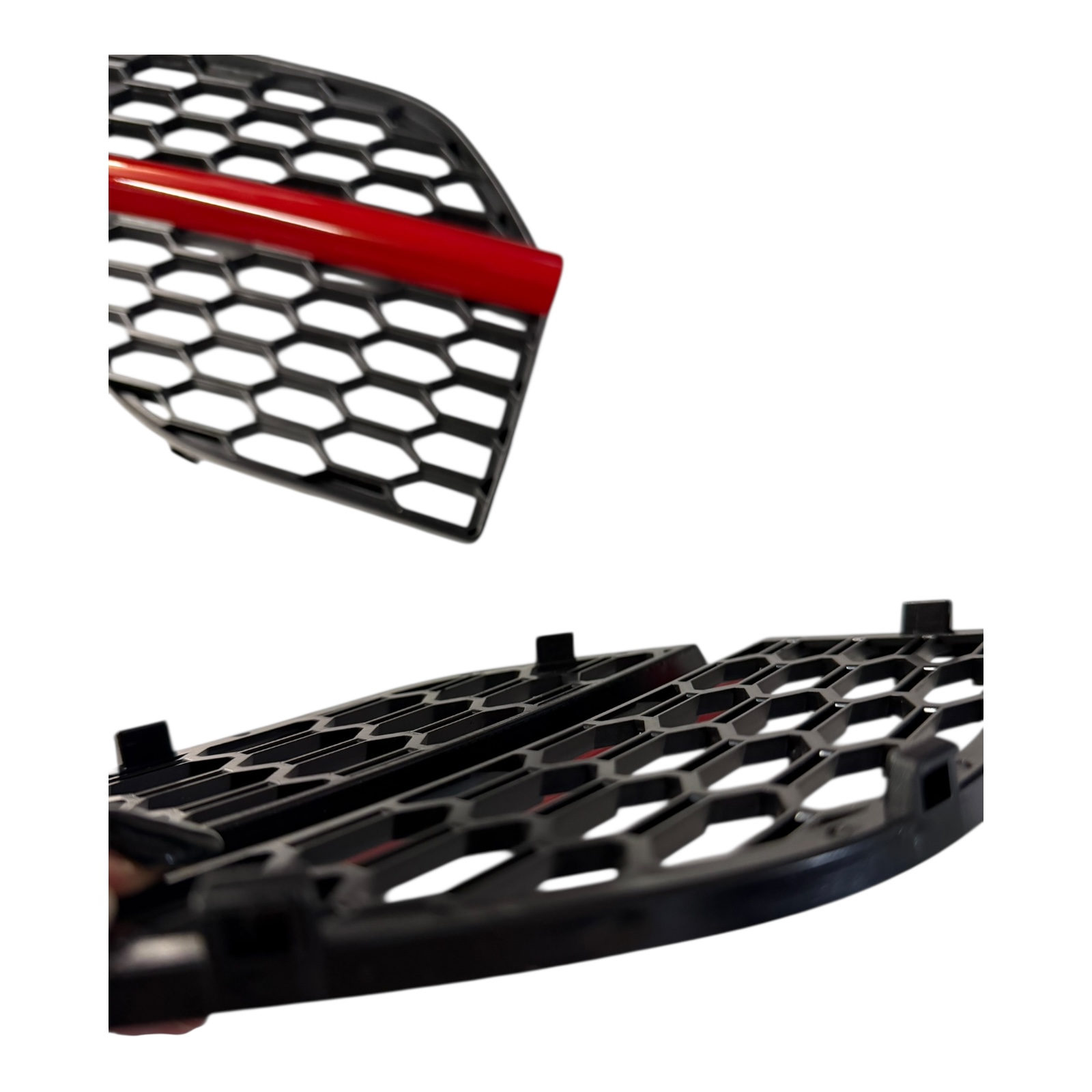 Front Stone Guard Duct Fin Grille Covers for MINI F66 F67 JCW 2025 Gloss RED Gen 4 - Image 4