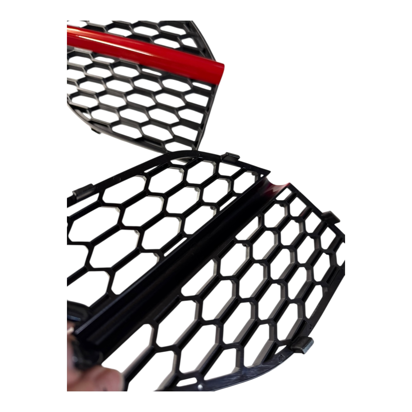 Front Stone Guard Duct Fin Grille Covers for MINI F66 F67 JCW 2025 Gloss RED Gen 4 - Image 7